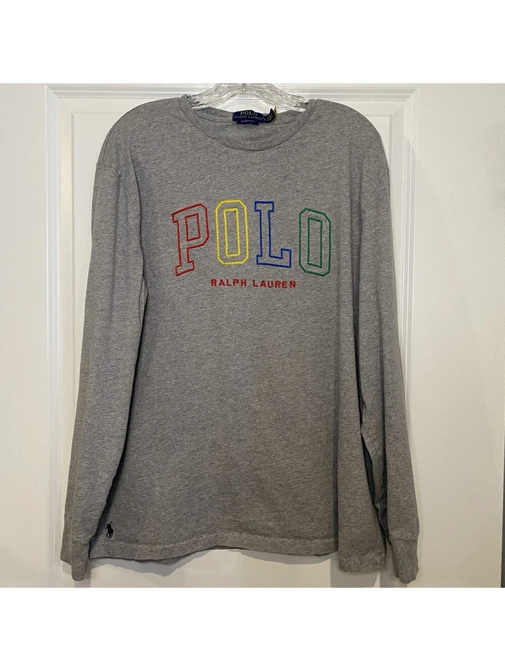 Ralph Lauren Men's Polo L/S Shirt With Embroidered Logo Size L Classic Fit